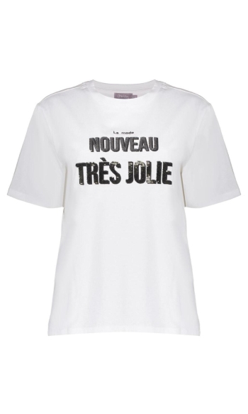 T SHIRT TRES JOLIE 52609 41 000010 OFF-WHITE/SAND