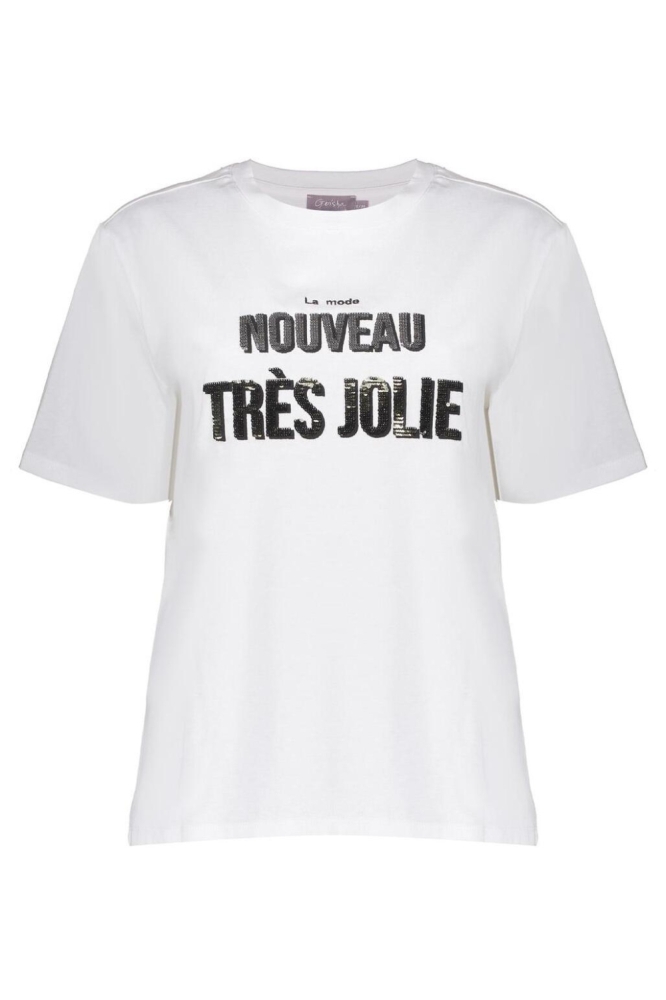 Geisha witte dames t-shirt | Vooraanzicht