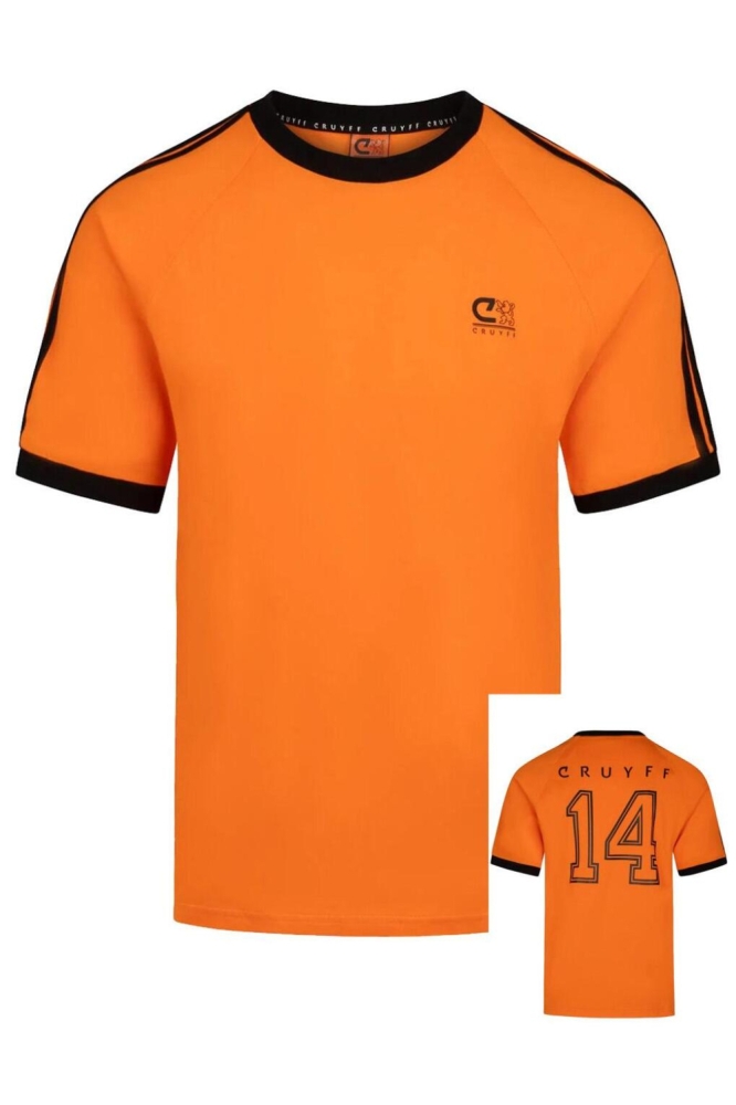Cruyff oranje heren t-shirt | Vooraanzicht