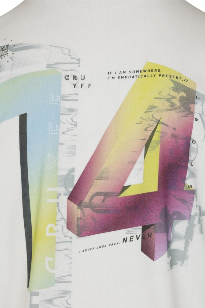 Cruyff witte heren t-shirt | Close up