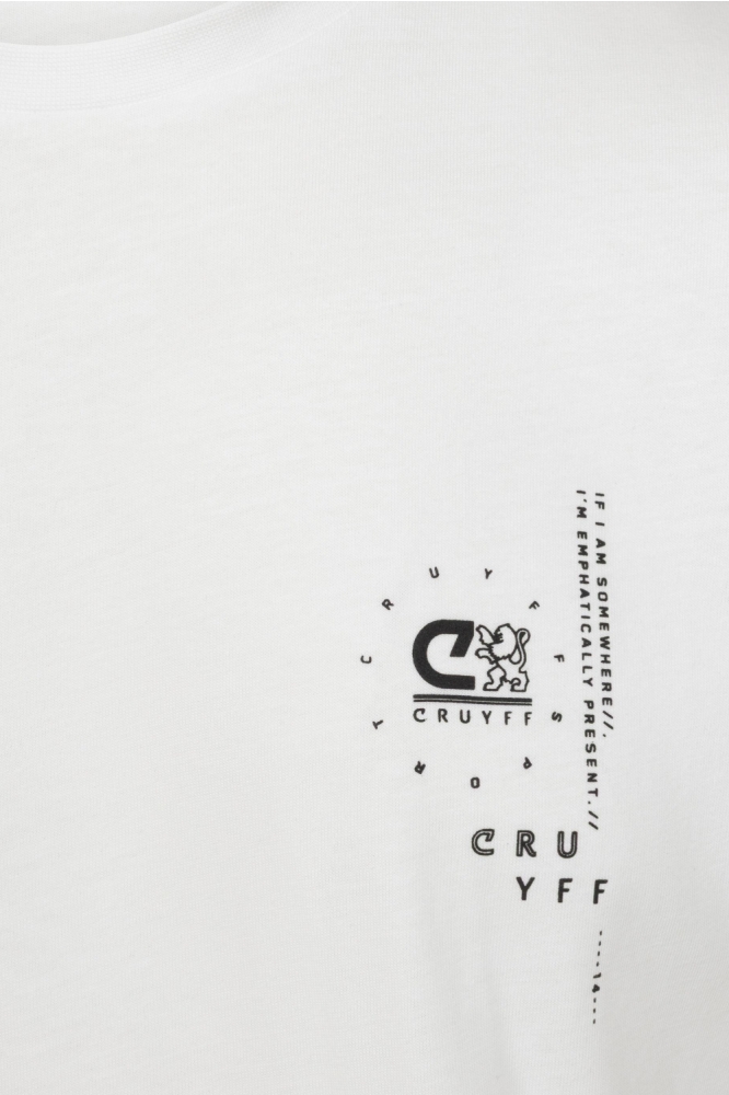 Cruyff witte heren t-shirt | Close up