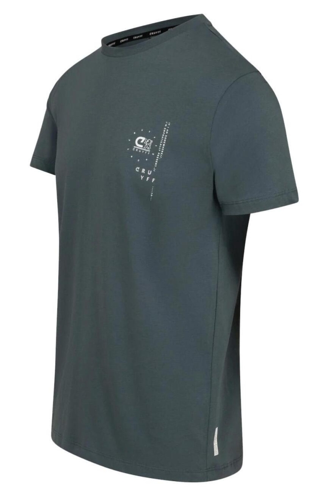 Cruyff blauwe heren t-shirt | Zijaanzicht