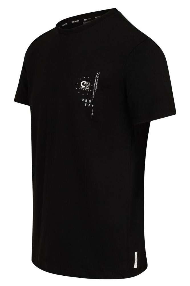 Cruyff zwarte heren t-shirt | Zijaanzicht