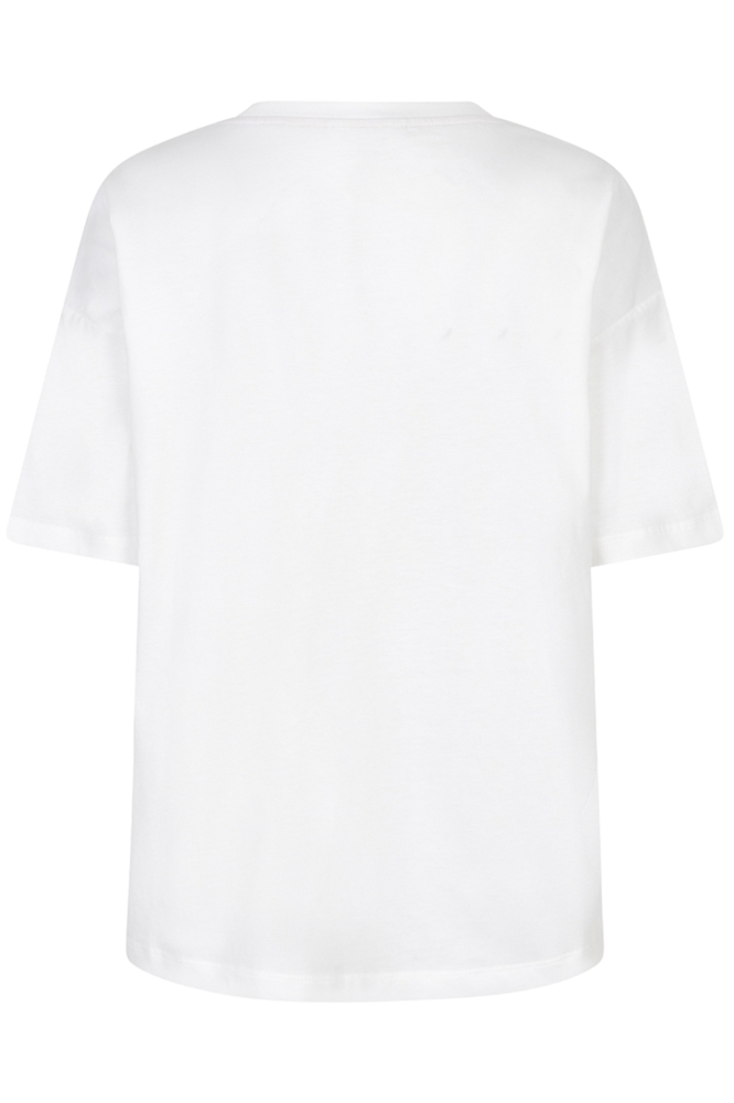 EsQualo witte dames t-shirt | Achteraanzicht