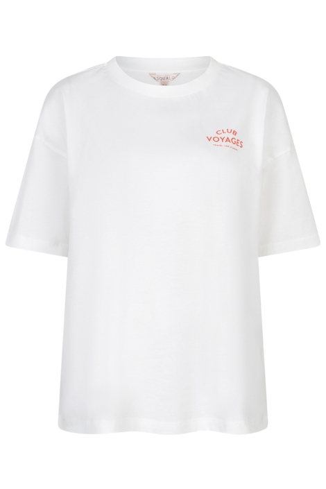 EsQualo witte dames t-shirt | Vooraanzicht