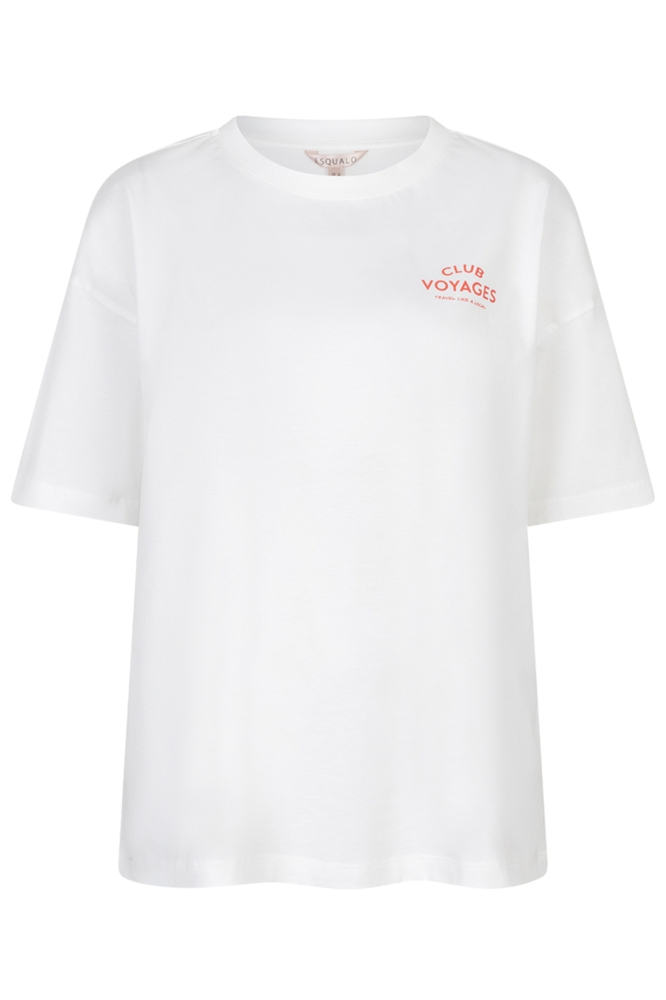 EsQualo witte dames t-shirt | Vooraanzicht