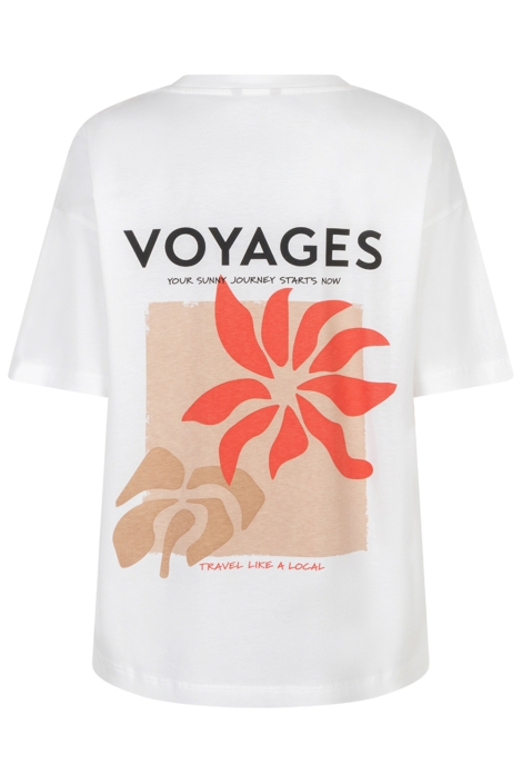 EsQualo witte dames t-shirt | Achteraanzicht