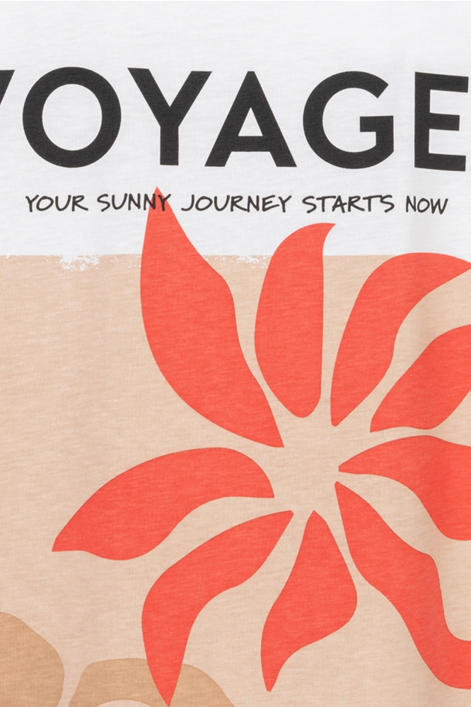 EsQualo witte dames t-shirt | Close up