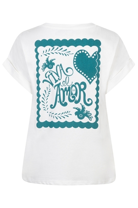 Lofty Manner witte dames t-shirt | Achteraanzicht