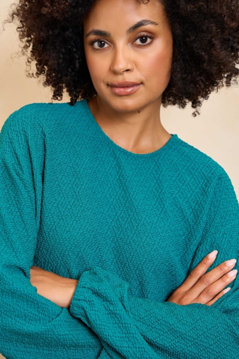 Lofty Manner groene dames t-shirt | Close up