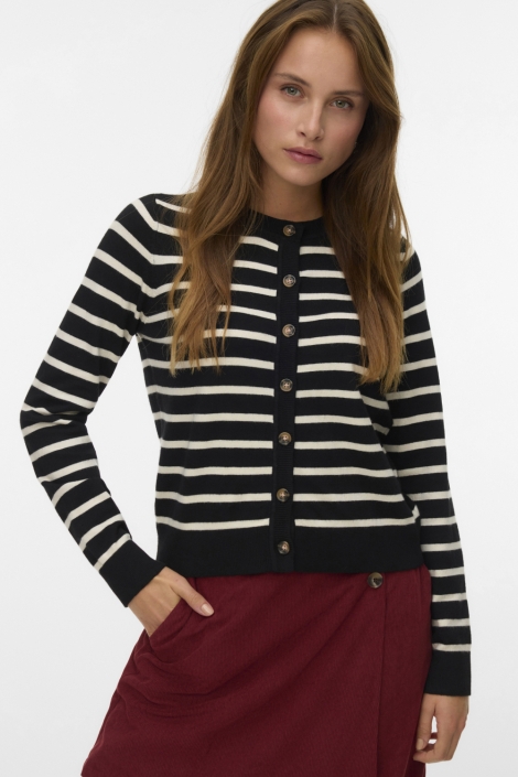 Vero Moda zwarte dames vest | Model vooraanzicht