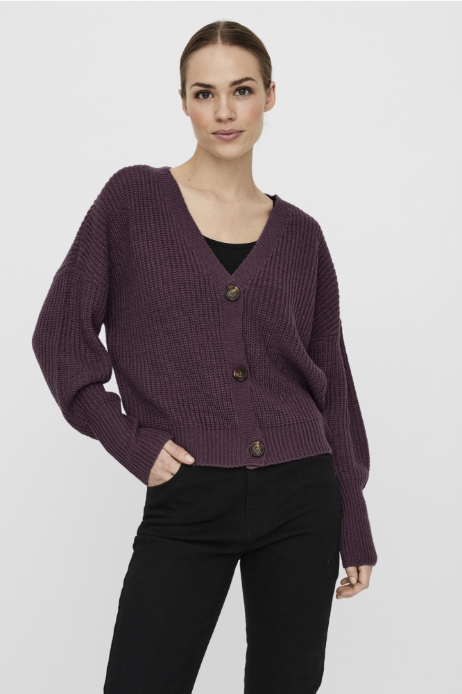 Vero Moda paarse dames vest | Model vooraanzicht