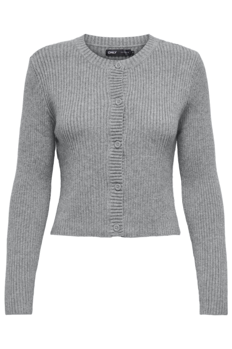 Only grijze dames vest | Vooraanzicht