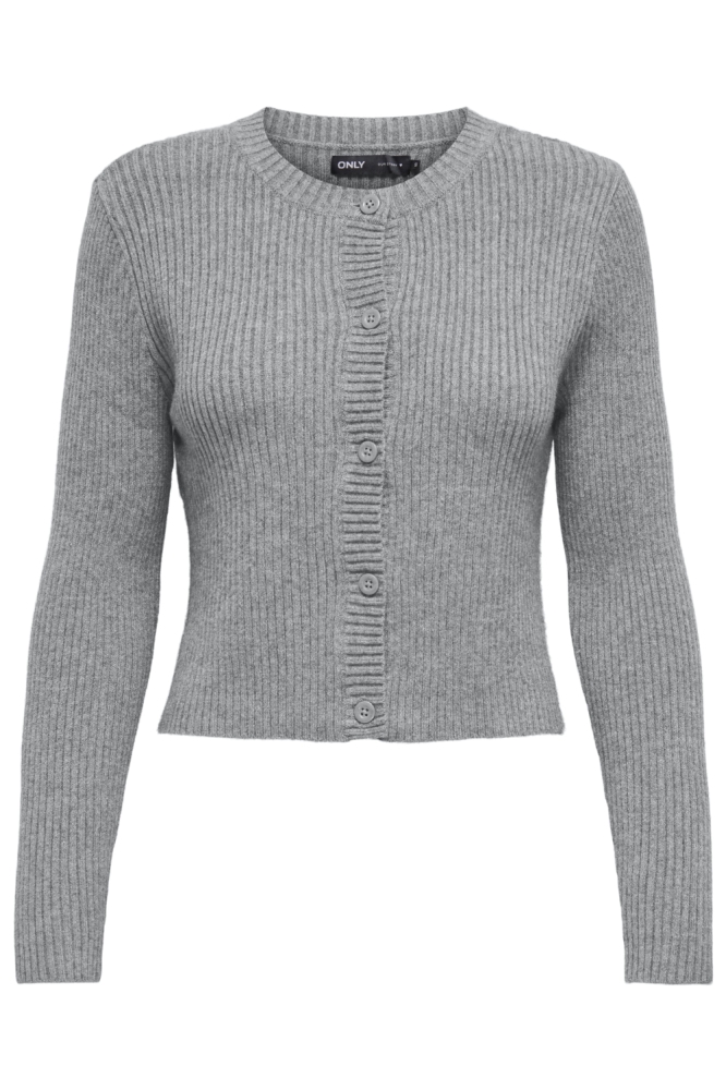 Only grijze dames vest | Vooraanzicht