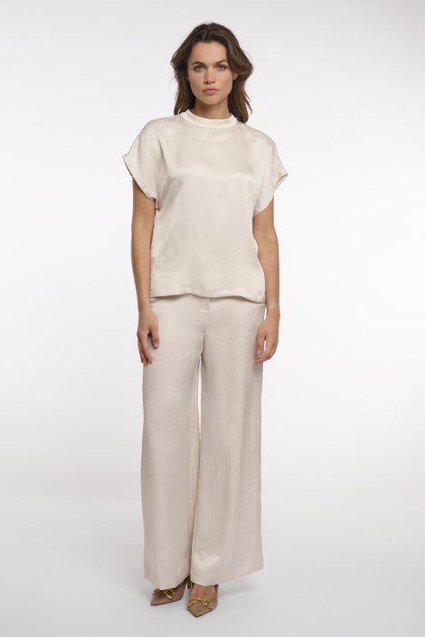 Rino & Pelle beige dames t-shirt | Model