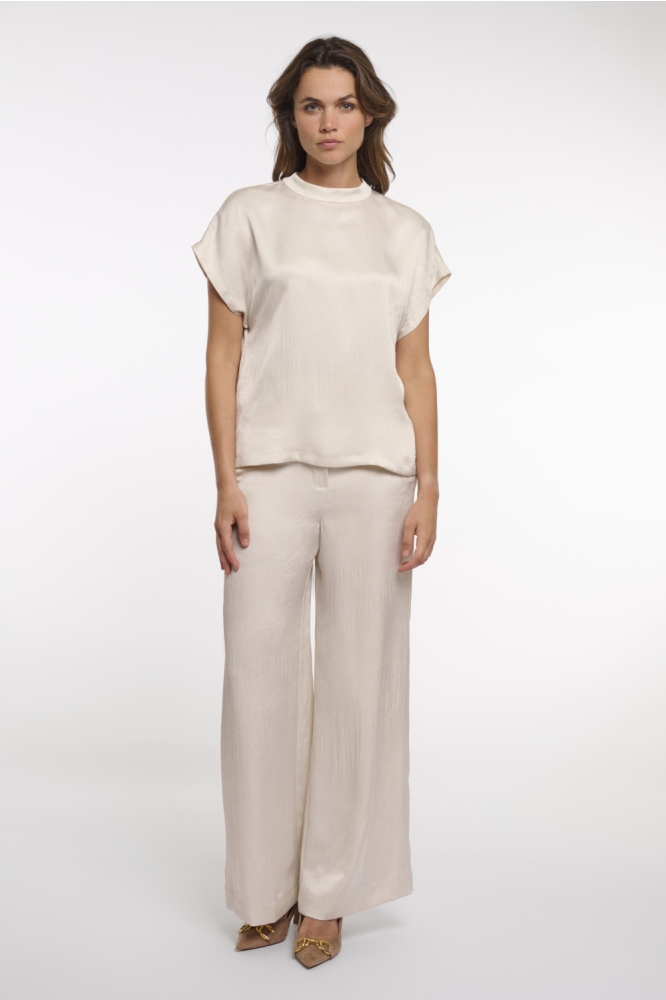 Rino & Pelle beige dames t-shirt | Model