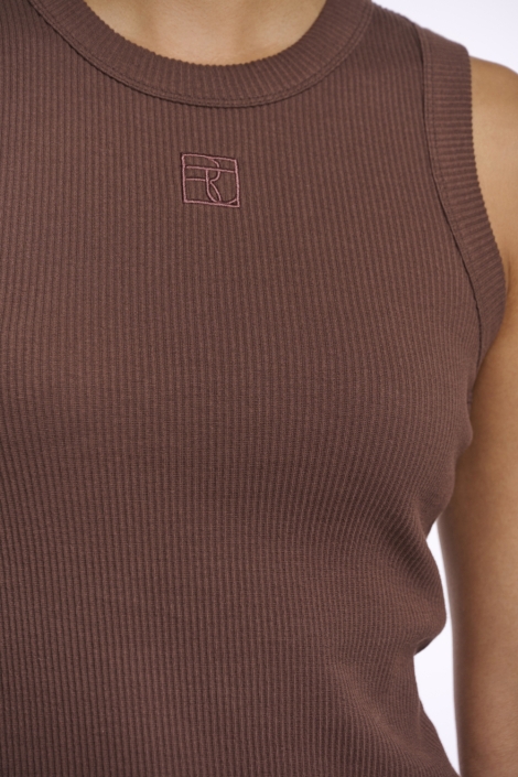 Rino & Pelle bruine dames top | Close up
