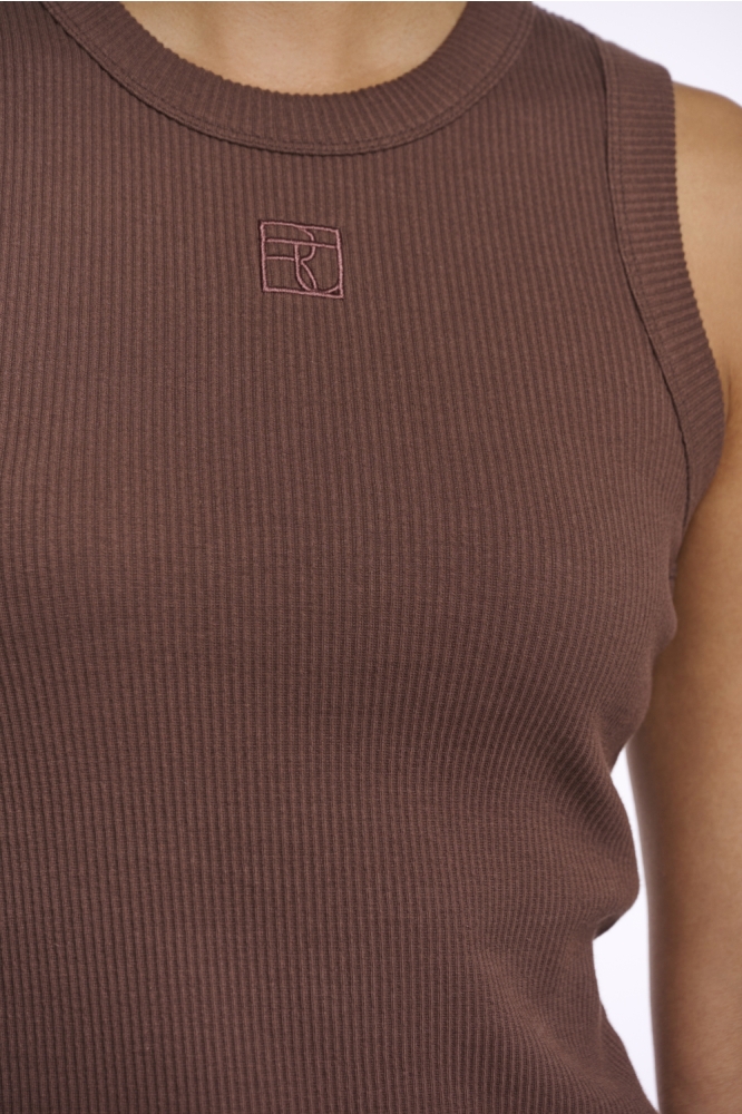 Rino & Pelle bruine dames top | Close up
