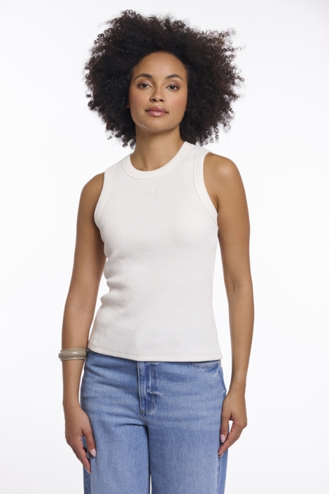 Rino & Pelle witte dames top | Model vooraanzicht