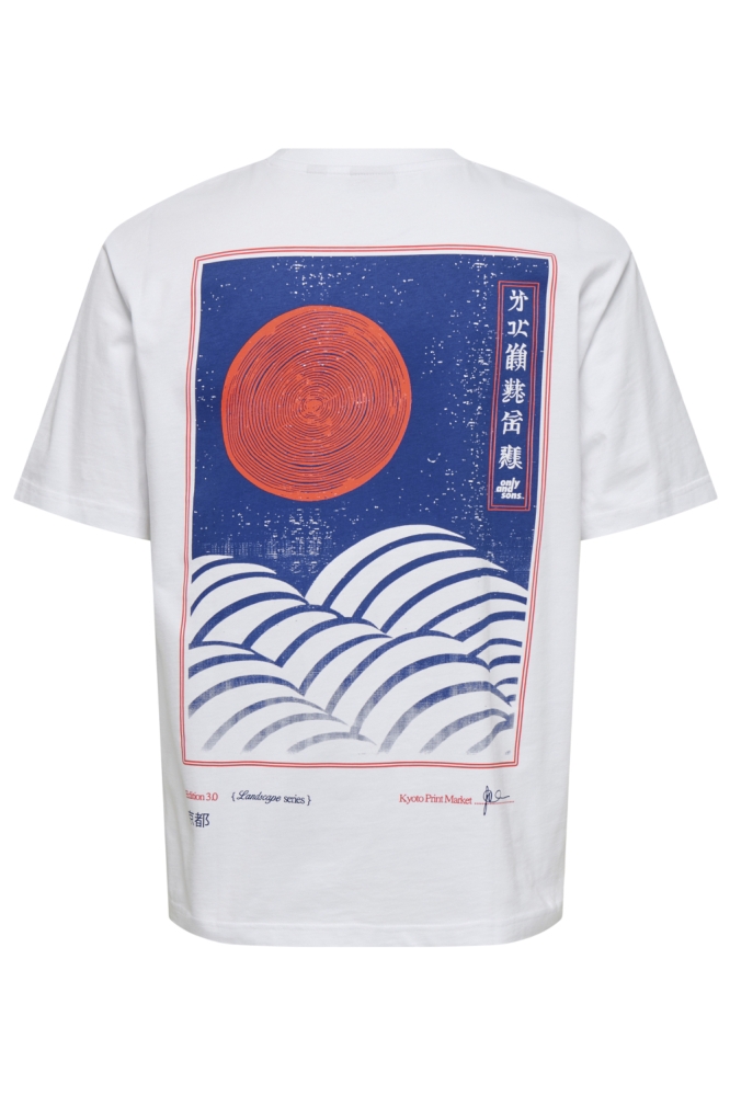 Only & Sons witte heren t-shirt | Achteraanzicht