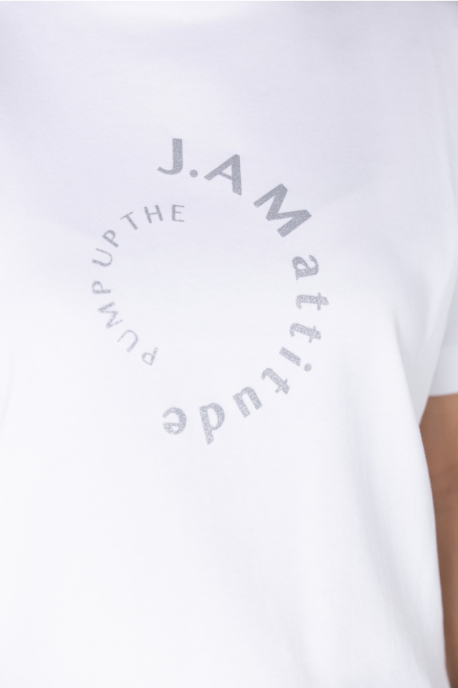 Juffrouw Jansen witte dames t-shirt | Close up