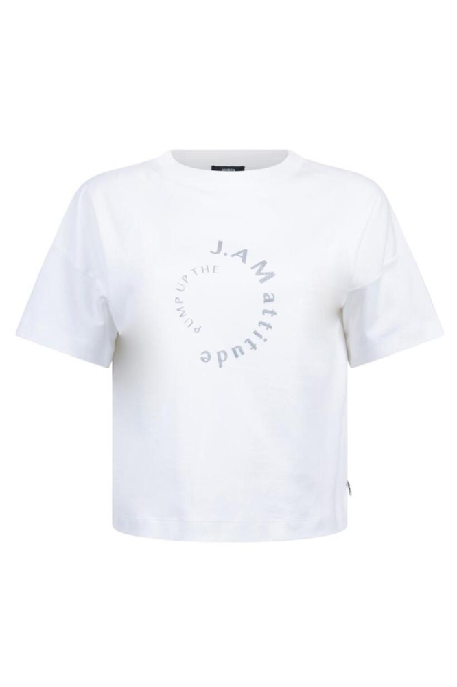 Juffrouw Jansen witte dames t-shirt | Vooraanzicht