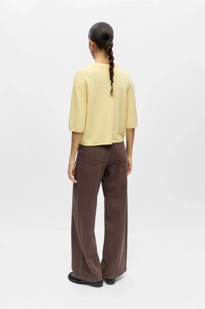 Object gele dames vest | Model achteraanzicht