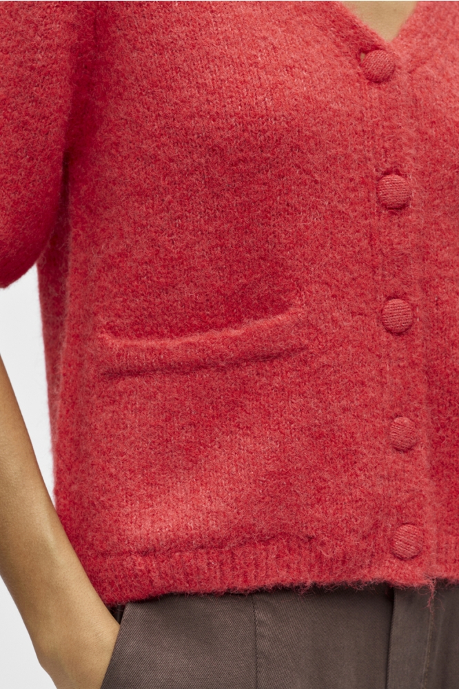 Object rode dames vest | Close up