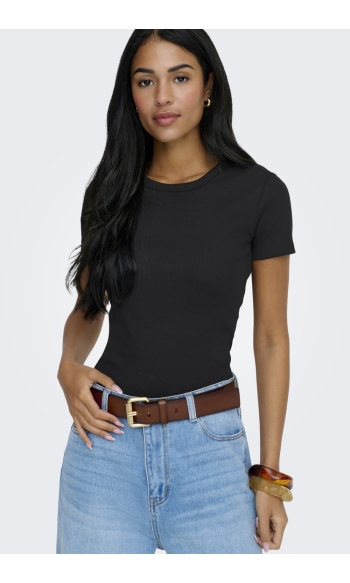 ONLVAL LIFE S/S O-NECK TOP JRS 15369240 BLACK