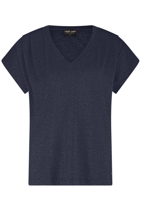 Lady Day blauwe dames t-shirt | Vooraanzicht