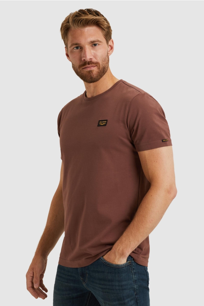 PME legend bruine heren t-shirt | Model vooraanzicht