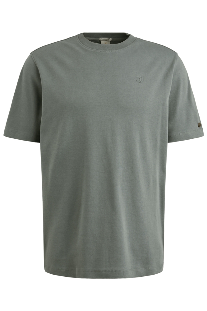 Cast Iron blauwe heren t-shirt | Vooraanzicht