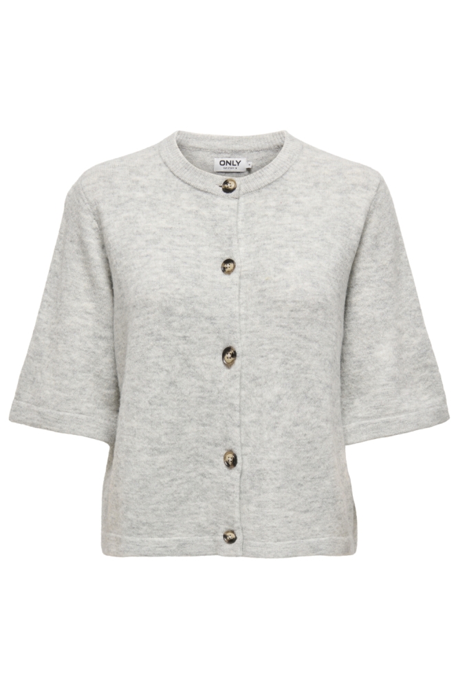 Only grijze dames vest | Vooraanzicht