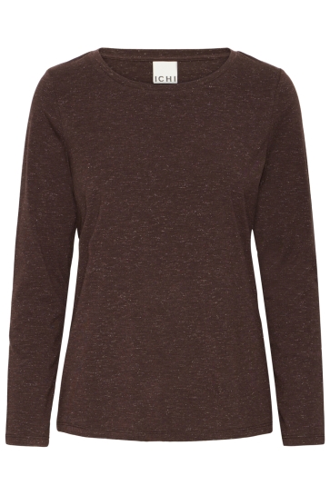Ichi T-shirt IHREBEL LS 20113521 190915 COFFEE BEAN