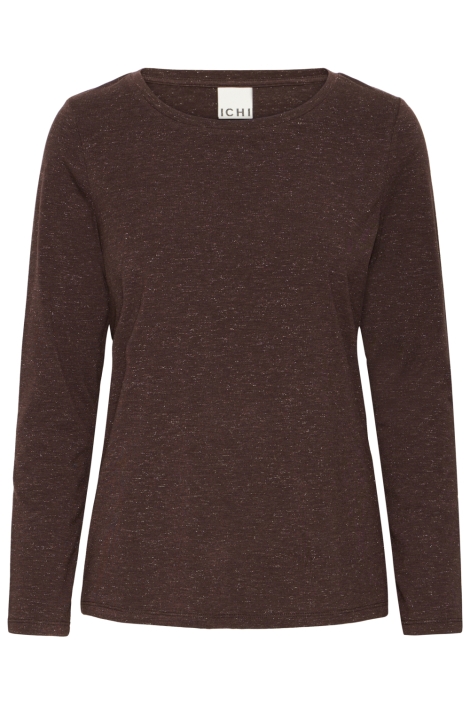 Ichi bruine dames t-shirt | Vooraanzicht