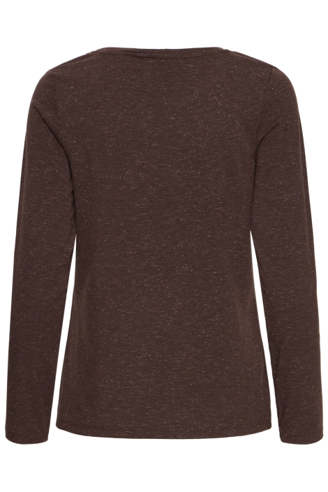 Ichi bruine dames t-shirt | Achteraanzicht