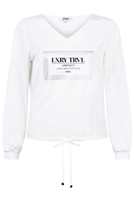 Zoso witte dames t-shirt | Vooraanzicht