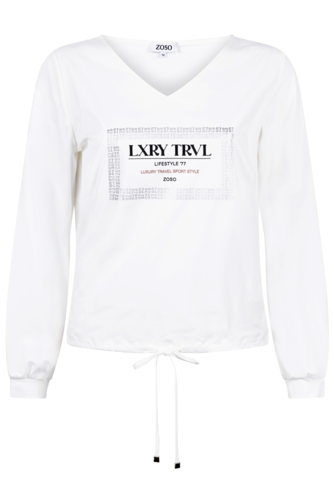 Zoso witte dames t-shirt | Vooraanzicht