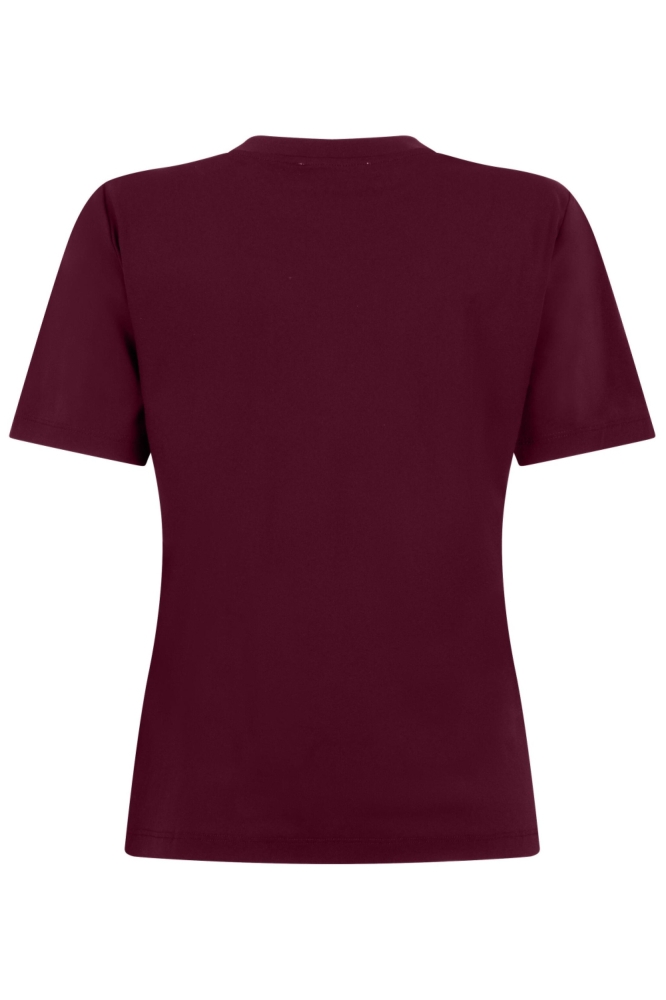 Zoso bordeaux dames t-shirt | Achteraanzicht