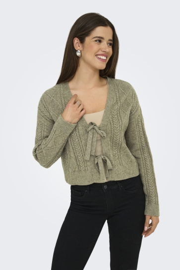 Only Vest ONLFIA LIFE LS STRING CARDIGAN KNT 15322412 CUB/ W. MELANGE