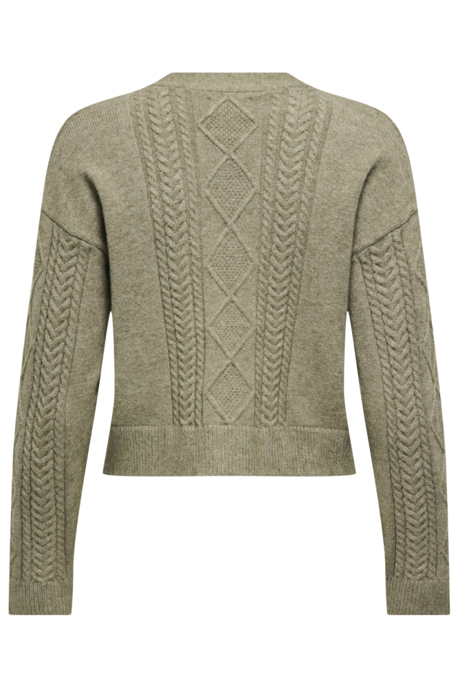 Only groene dames vest | Achteraanzicht