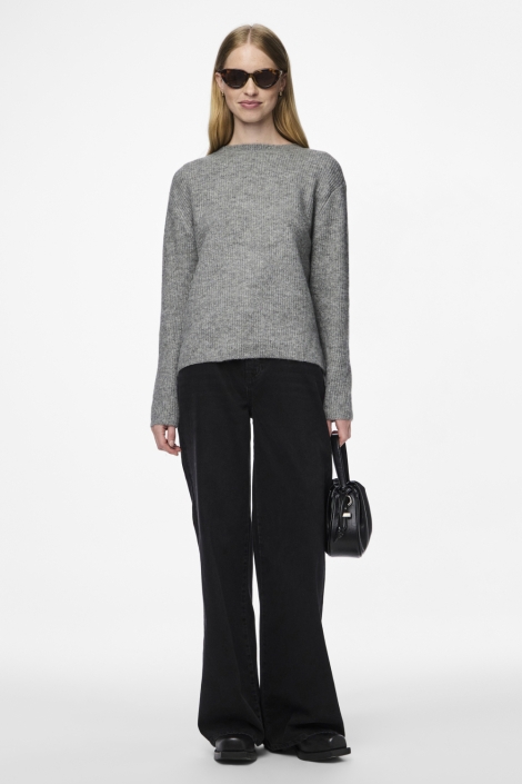 Pieces grijze dames vest | Model