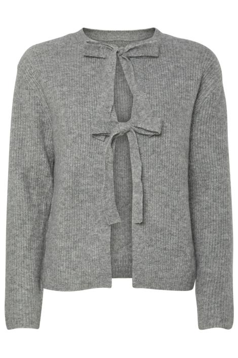 Pieces grijze dames vest | Vooraanzicht