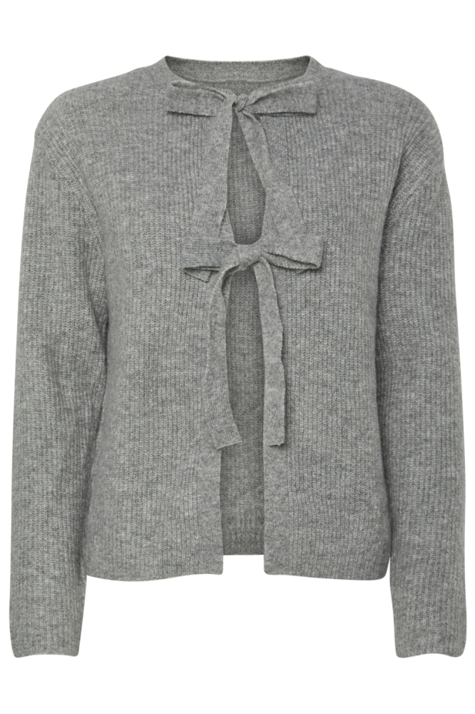 Pieces grijze dames vest | Vooraanzicht