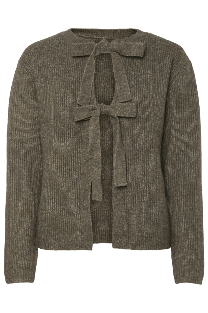 Pieces bruine dames vest | Vooraanzicht