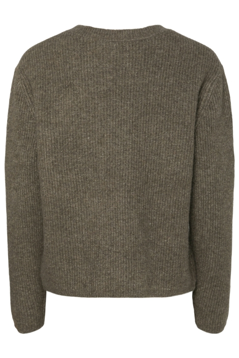 Pieces bruine dames vest | Achteraanzicht