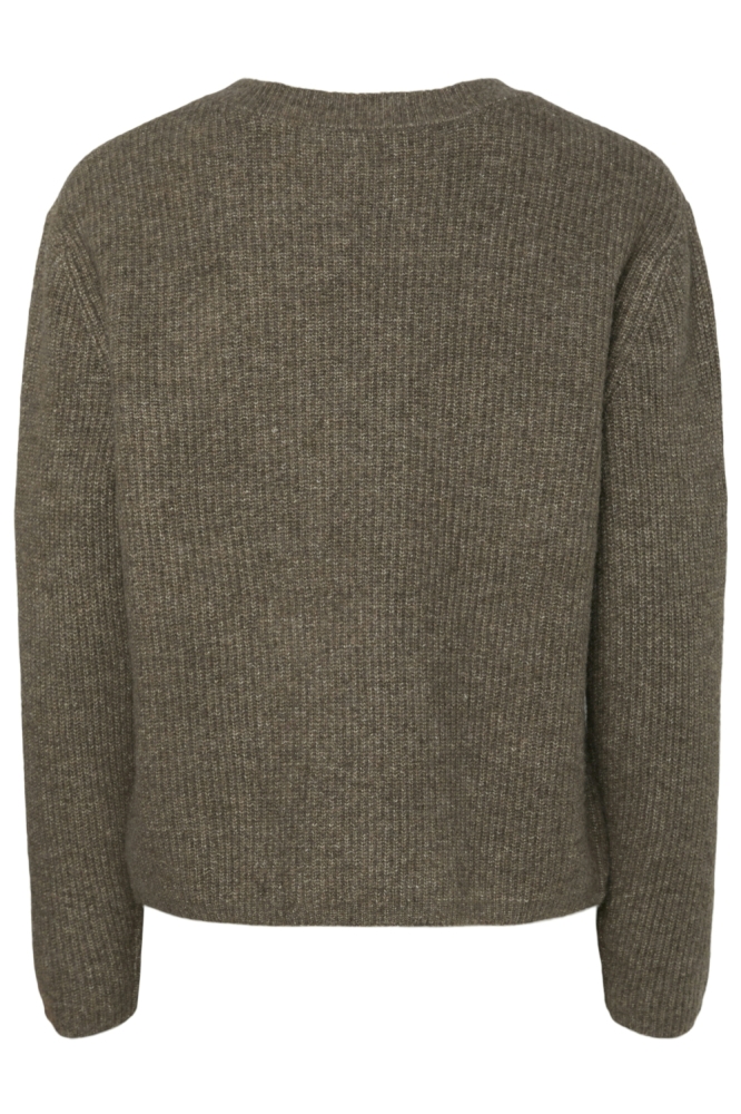 Pieces bruine dames vest | Achteraanzicht