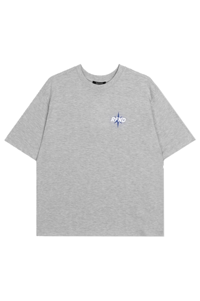 Refined Department grijze dames t-shirt | Vooraanzicht