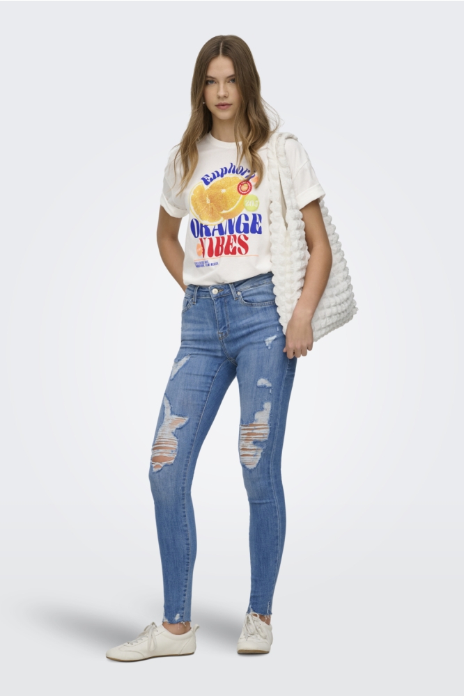 Only witte dames t-shirt | Model