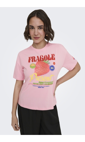 ONLBOLETTE LIFE S/S TOP BOX CC JRS 15367075 ROMANCE ROSE/FRAGOLE